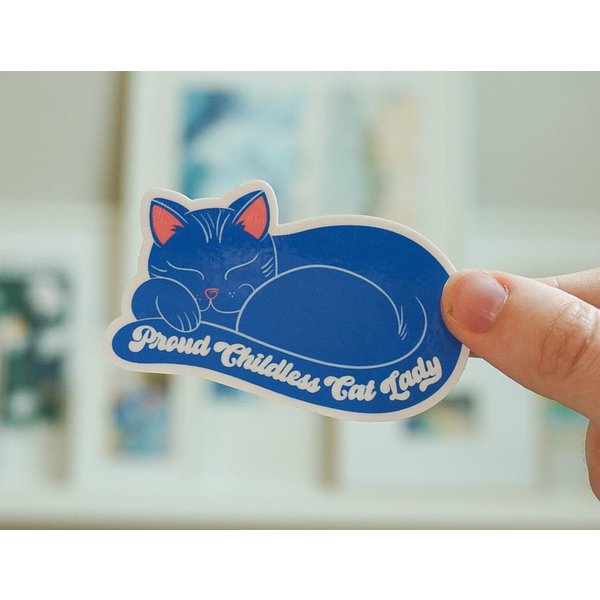 Proud Childless Cat Lady Sticker | Kamala Harris 2024-Inspired-image