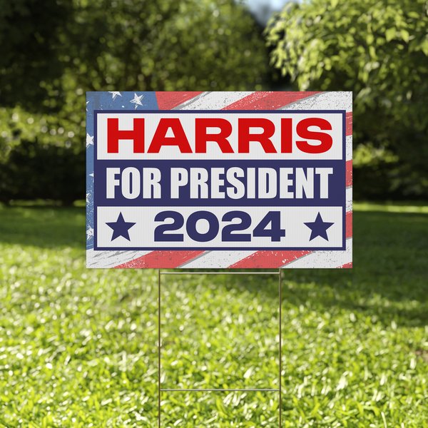 2024 Kamala Harris Let's Finish The Job Sign, President Kamala Harris 2024 Sign-image