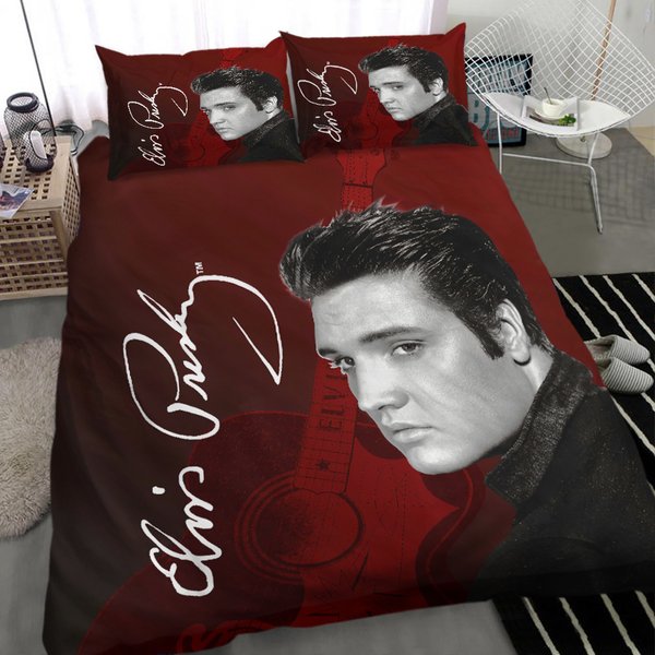 Legendary Music King Of Rock Elvis Presley Bedding Set-image