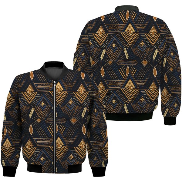 Tribal Elegance African Tribal Print Light Bomber Jacket-image