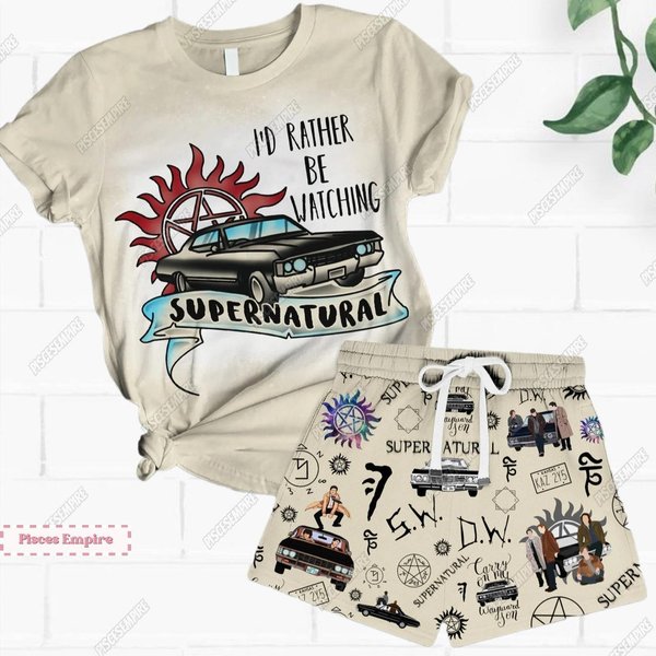 Supernatural Sam And Dean Shorts Set-image