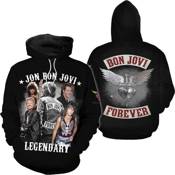 Bon Jovi 3D Graphic Hoodie-image