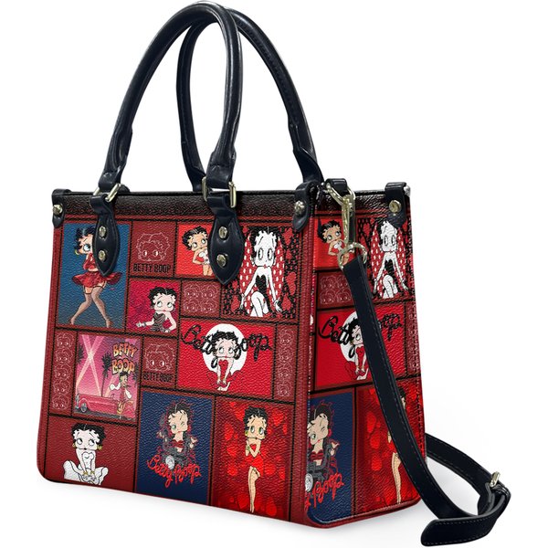 Betty Boop Personalized Leather Bag, Betty Boop Custom Handbag