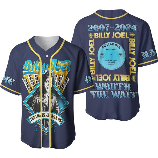 Personalized Billy Joel Jersey Shirt, Vintage Billy Joel Baseball-image