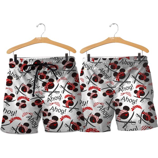Mouse Cruise Pirate 3D Hawaiian Shirt & Shorts-image