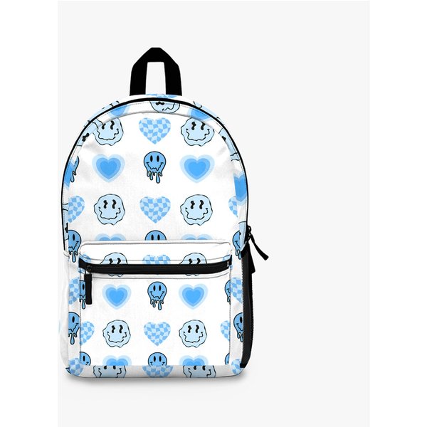 Pastel Blue Smiley Faces & Hearts Pack Backpack-image