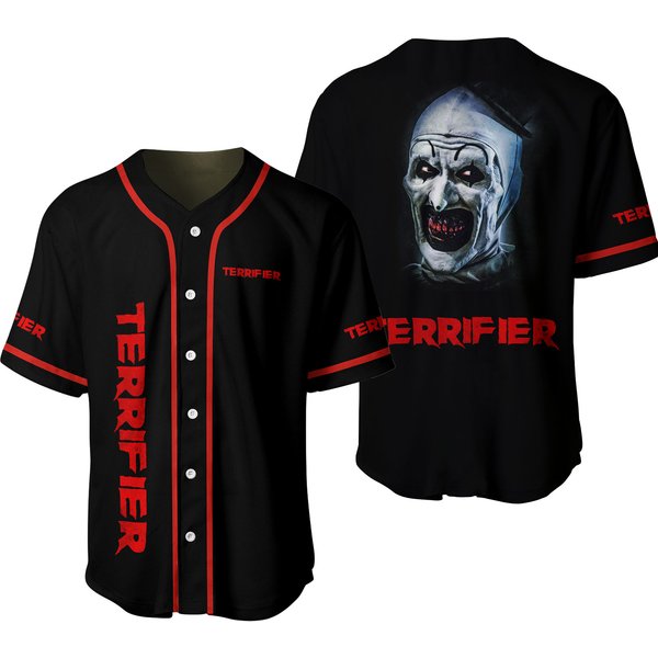 Terrifier Shirt, Hell On Shirts Terrifiers 2 Baseball Jersey, Scary Clown Baseball Shirt-image