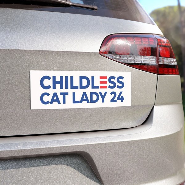 Childless Cat Lady '24 Kamala Harris Car Magnet-image