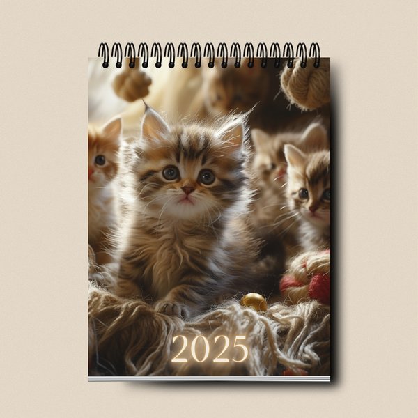 2025 Calendar | Adorable Cat Calendar | 2025 Monthly Planner