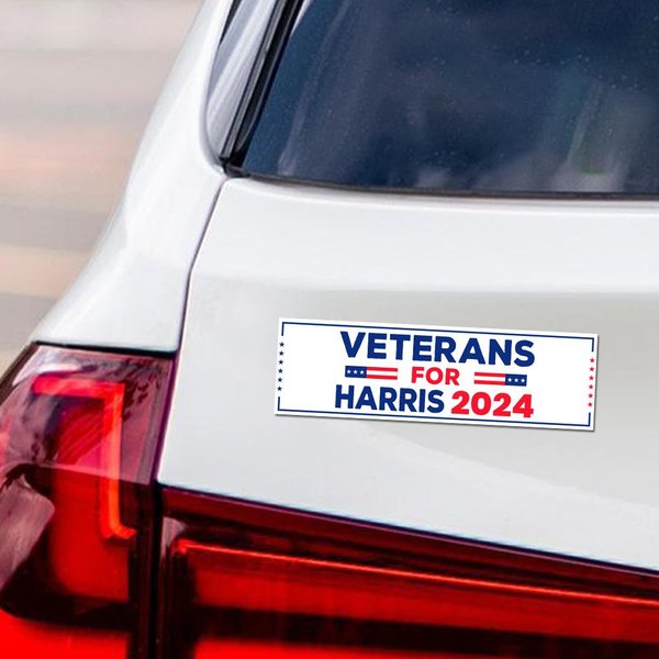 Veterans For Harris 2024 Car Magnet, Harris For President 2024 Vehicle Magnet