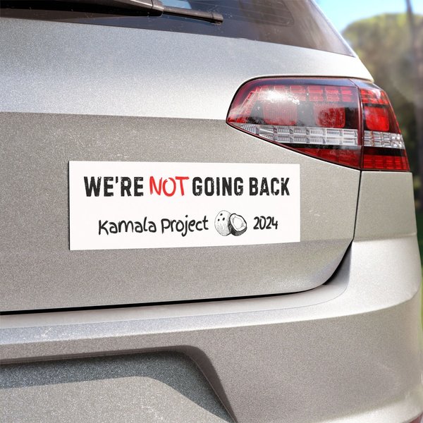 We're Not Going Back Kamala Project Coconut Car Magnet 2024-image
