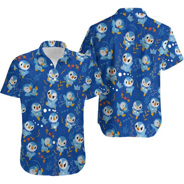 Penguin Hawaii Shirt, Japanese Anime Hawaiian Shirt-image
