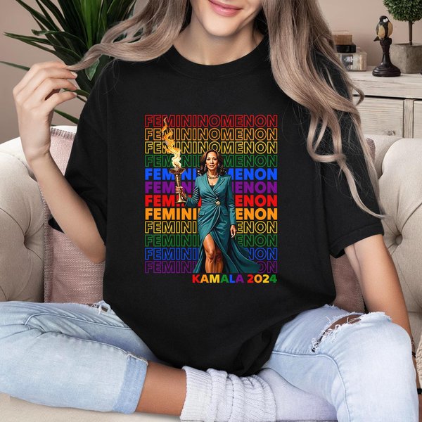Femininomenon Rainbow Shirt, Kamala Harris Tshirt, Kamala For The Girls Shirt-image