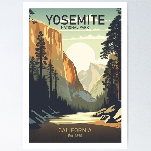 Yosemite National Park Traditional Travel Poster-image