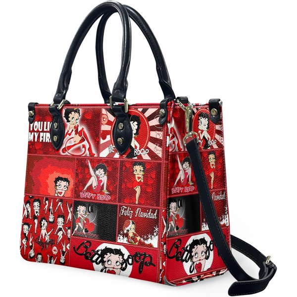 Betty Boop Personalized Leather Bag, Betty Boop Custom Handbag