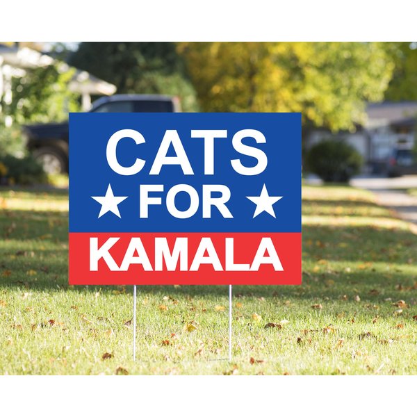 Cats For Kamala Yard Sign Kamala Harris Yard Sign-image