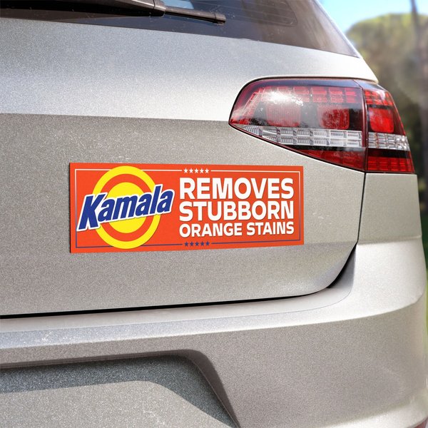 Kamala Removes Stubborn Orange Stains Election Campaign Car Magnet