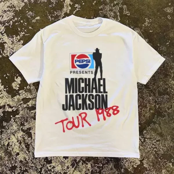 Michael Jackson Tour 1988 T-Shirt - Vintage Style - 90'S Tee - Birthday Gifts-image