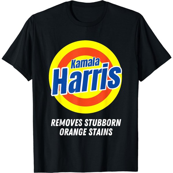 Kamala Harris 2024 Removes Stubborn Orange Stains Humorous T-Shirt-image