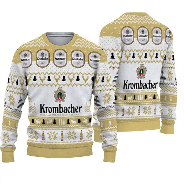 Krombacher Ugly Knitted Christmas 3D Sweater-image