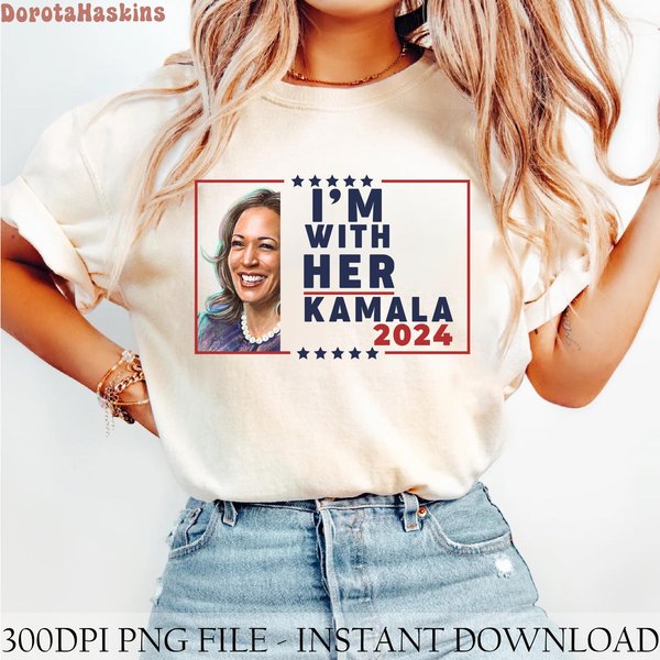 I'm With Her Kamala 2024 Shirt, Kamala Harris Support Apparel-image