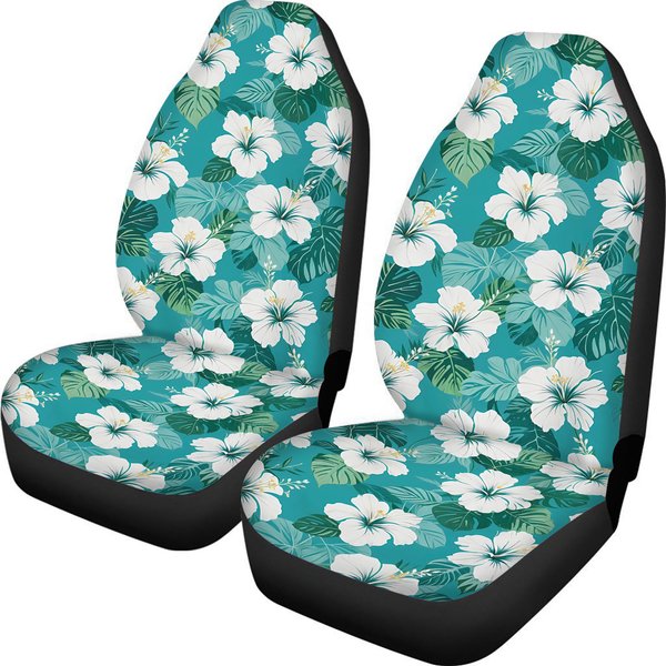 Hawaiian Hibiscus Car Seat Cover - Tropical Pattern Bucket Seat Covers-image
