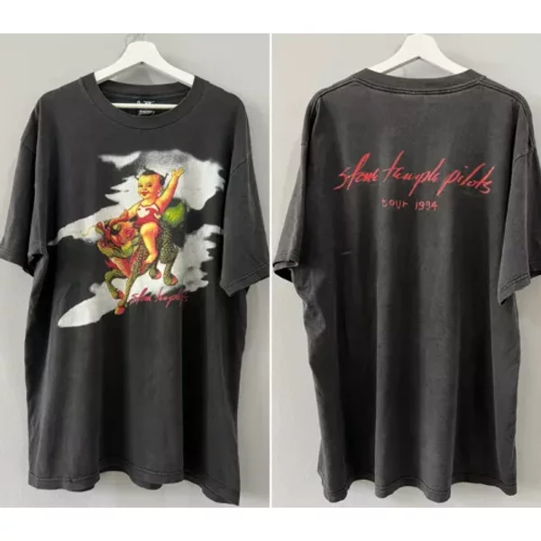 Stone Temple Pilots Tour 1994 2 Side Reprint T Shirt Classic Style Tee-image