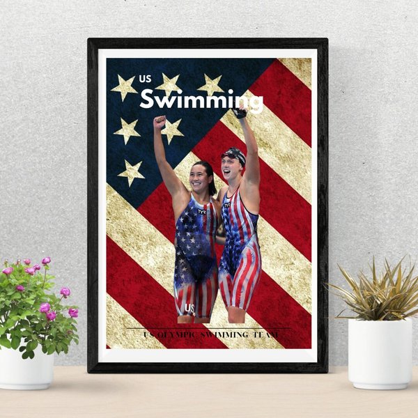 Us Swimming Poster | Olympic Legend Team | Sports Poster-image