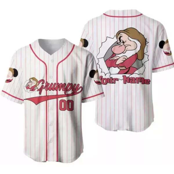 Personalized Grumpy Dwarf Cracking Pattern Game Day 3D Baseball Jersey Shirt-image
