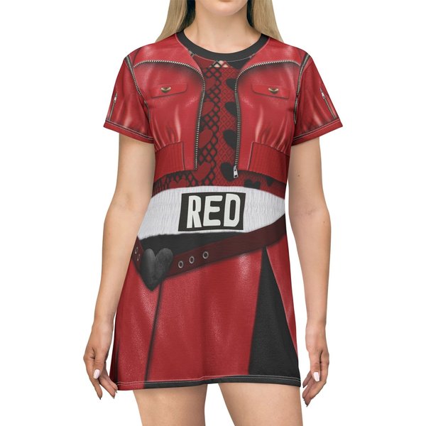 Red Of Hearts Jacket Short Sleeve Dress, Descendants4 Costume, Rise Of Red Cosplay, Musical Fantasy Outfit