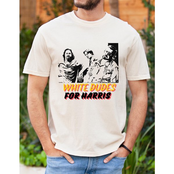 White Dudes For Harris Unisex Shirt, Kamala Harris, The Dude-image