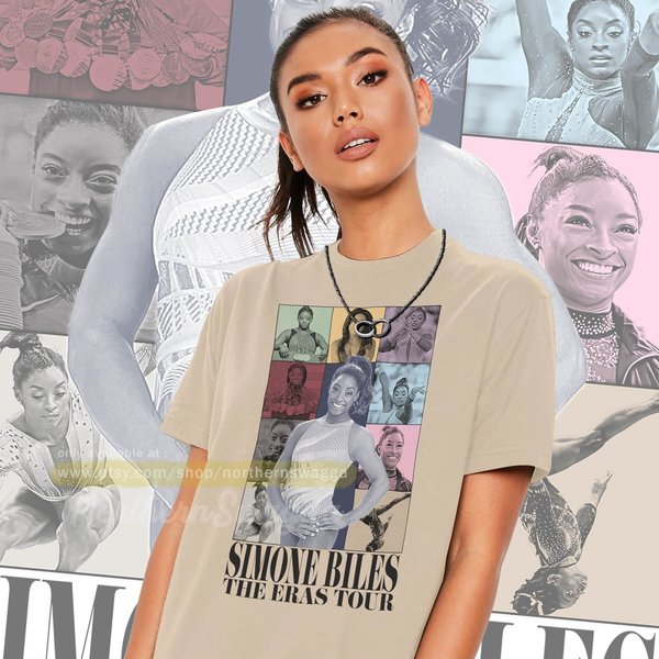 Simone Biles Tour Shirt Cool Fan Art T-Shirt 90S Poster 827 Tee-image