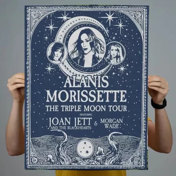 New!! Alanis Morissette 2024 Tour , The Triple Moon Tour Poster-image