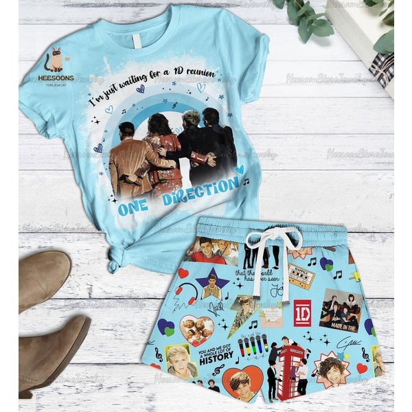 One Direction Pajamas Set, 1D One Direction Shirt, 1D Band Holiday Pajamas, Rock Music Band Pants-image
