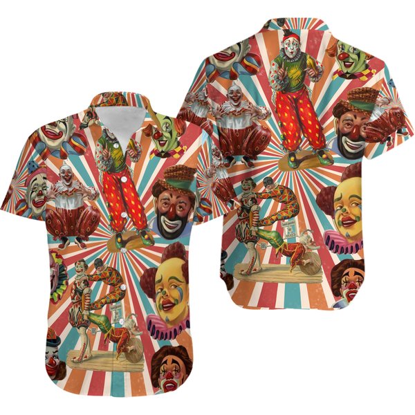 Circus Clowns Hawaiian Shirt For Men &Amp; Women-image