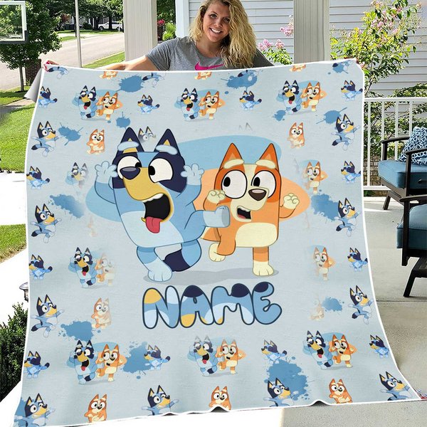 Blueydad Family Personalized Blanket, Blueydad Birthday Blanket
