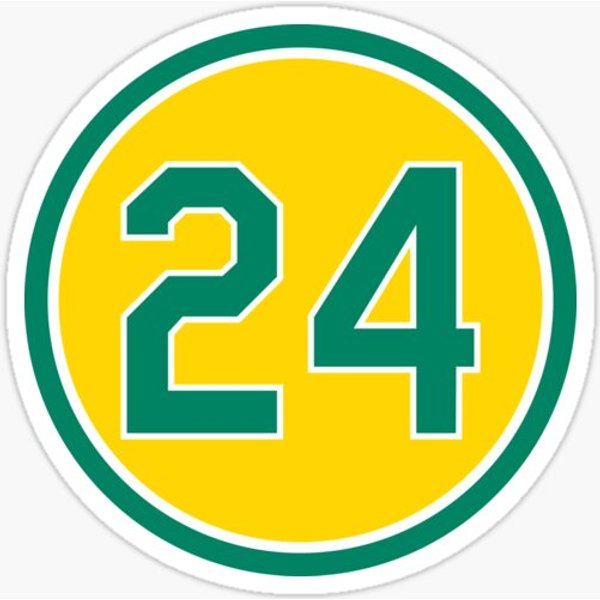 Rickey Henderson #24 Jersey Number-image