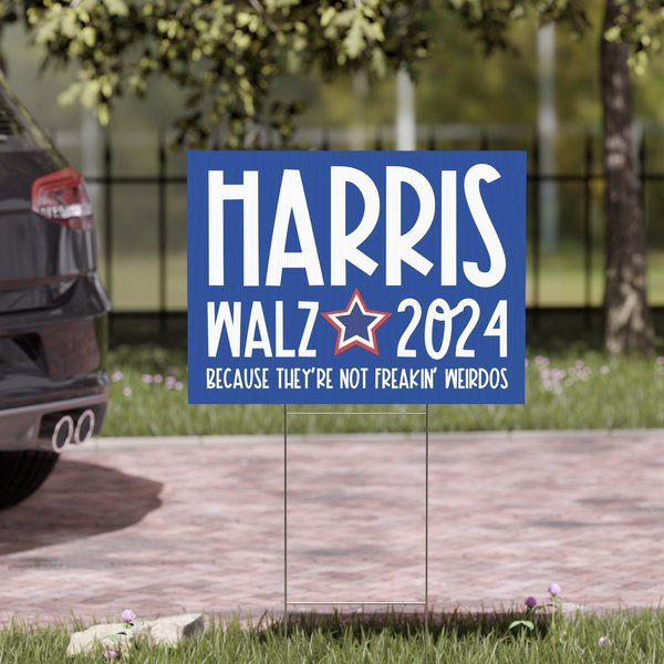 Harris Walz Yard Sign, Kamala 2024 Campaign Sign-image