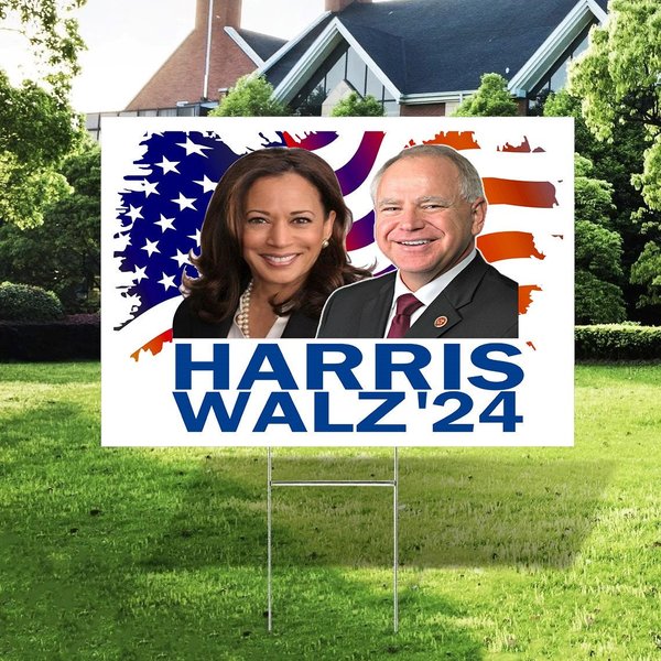 Harris/Walz Yard Signs Kamala Harris Tim Walz Yard Sign-image
