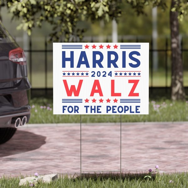 Harris Walz For The People Yard Sign, Kamala Harris Tim Walz-image