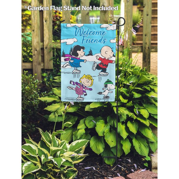Winter Wonderland Ice Skating Garden Flags, Gifts For Snoopy Lovers-image