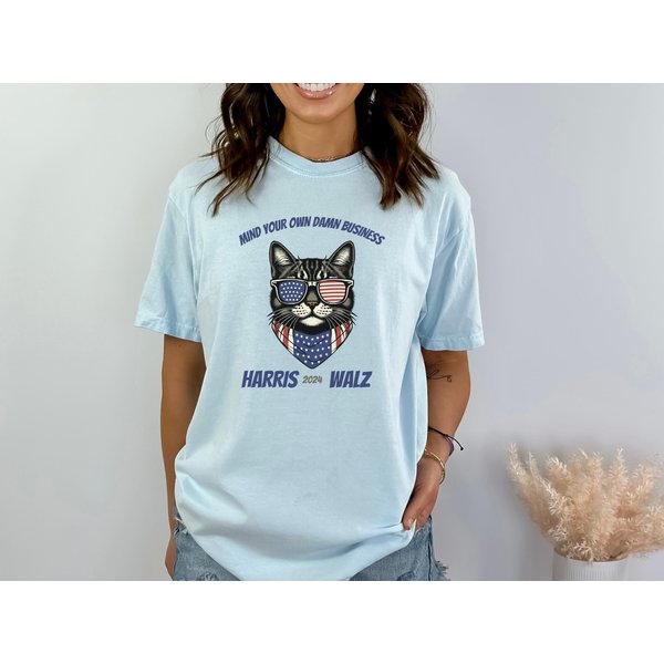 Mind Your Own Damn Business Shirt - Funny Harris Walz Tee-image
