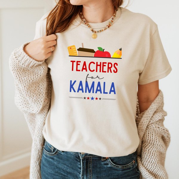 Teachers For Kamala Shirt | Kamala Harris 2024 President Tee-image