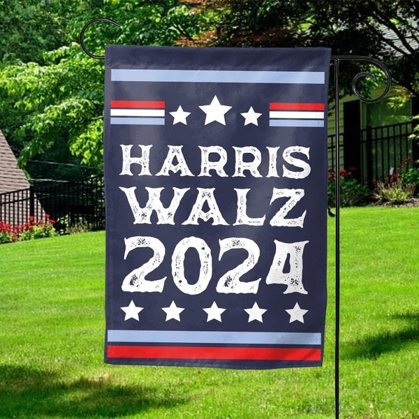 Harris Walz 2024 Campaign Garden Flag