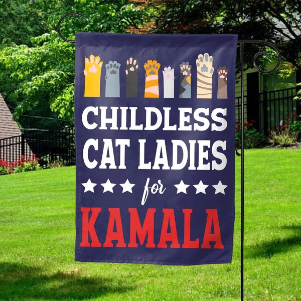 Childless Cat Lady Garden Flag, Childless Cat Ladies, Vote Garden Flag-image
