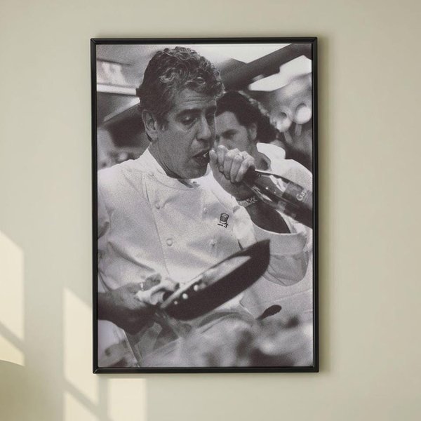 Anthony Bourdain Print, Chef Cooking Poster, High Quality Canvas Print, Minimalist Poster-image