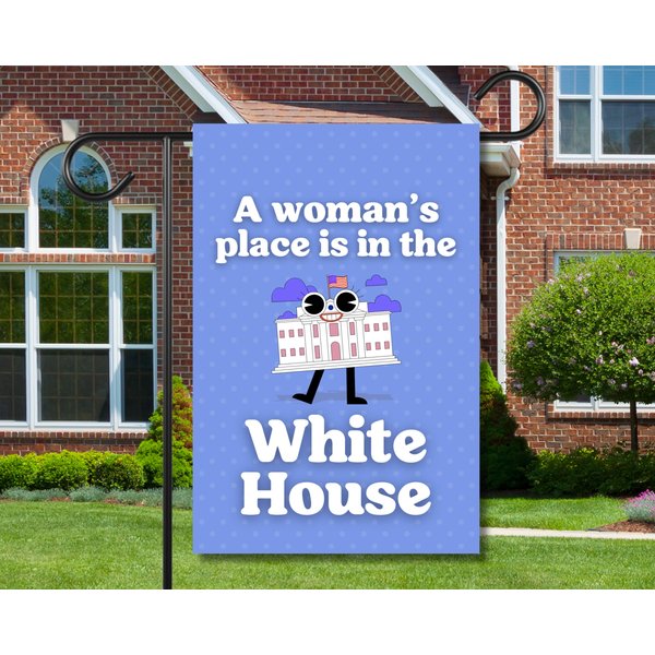 Kamala Harris Walz 2024 Lawn Sign A Woman's Place Is In The White House Yard Flag-image