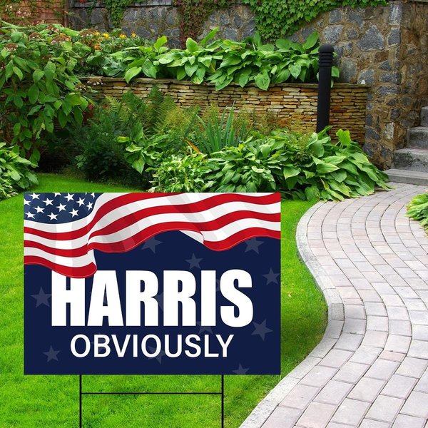 Harris Obviously 2024 Yard Sign, Kamala Harris For President Yard Sign-image