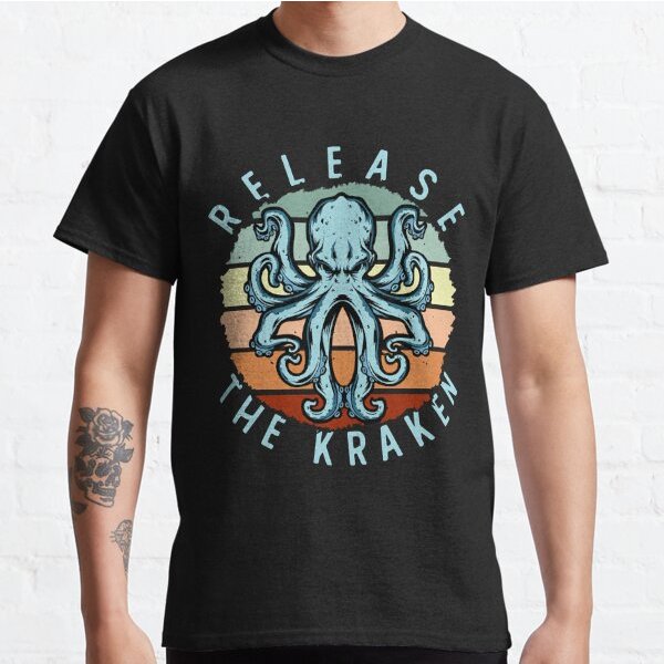 Release The Kraken, Vintage Kraken Ocean Monster Pun Seattle Hockey-image