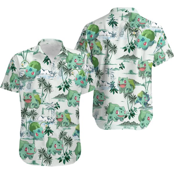 Bulbasaur Tropical Vibes Hawaiian Shirt - Summer Attire-image